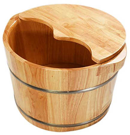 SilteD Sauna-Eimer, Badewannen-Eimer aus reinem Holz, handgefertigt, Sauna-Zubehör für Fußbadewannen, Fuß-Entspannungs-Badefass Present