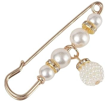 EASSL 10/30 Stück Sicherheitsnadel Dekoration Perle Brosche Schal Kleid Kleidung Hemd Pullover Schal Handwerk Clip Strass Verschluss DIY Funktionsnadel