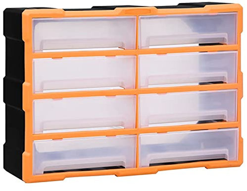 Homgoday Mobile Contenitore con 8 Cassetti Grandi 52x16x37 cm, Modulare Cassettiera Porta Viti, Cassetti Scaffale Divisori Organizzatore per Viti, Scaffale per Giocattoli per Cameretta, Soggiorno