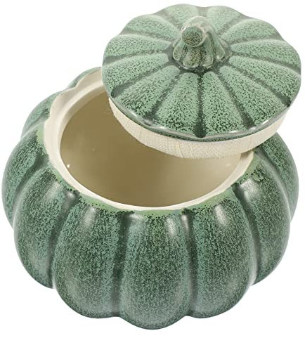 Ciieeo Elegante Ciotola Per Zuppa Di Zucca Da 500 Ml Coperchio Per Ciotola Fumante in Porcellana Contenitore Per Alimenti Al Vapore