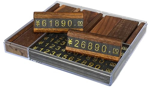 Kopinma 10 Sets Verstellbares Preisschilder Aufsteller Mit Ständer, Mini Würfel Preisschild, Verkaufspreis-Blöcke, Preis-Etiketten Preisschild-Ständer-Block-Kit für Schmuck Uhr Ring Ladentheke