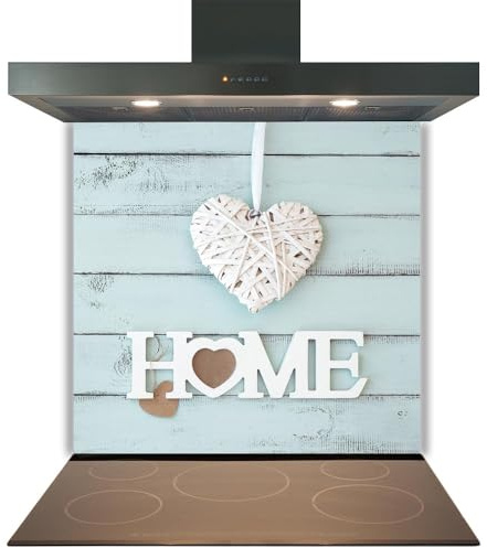Glass Kitchen Splashback Panel – Design 2012, 60x60cm, 6mm Toughened Heat Resistant Tempered Glass Hob Backsplash with Polished Edges, Easy Clean Cooker Wall Protector for Modern Kitchen Cooker & Hob