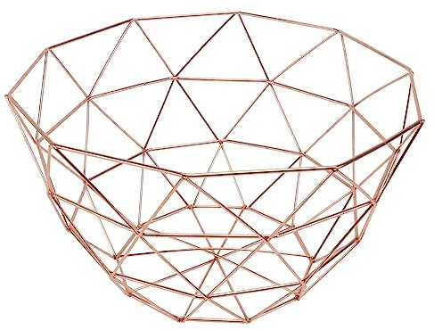 CIYODO Iron Fruit Plate Fruit Basket Storage Nordic Decorative Tray Snack Bowl Candy Dish for Home Random Color