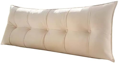 JORTUIO Rückenstützkissen Bett Lendenkissen,Rückenkissen Sofa Bett Lesekissen Wandkissen Groß Lendenkissen Bett- Und Rückenlehne Sofa Bettkissen Entfernba Bett Kopfteil Kissen(Color1,150x50x15cm)