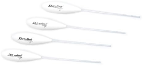 Sbirulino® Kit Set mit 4 schwimmende Sbirolino (weiß) – halbsinkend (transparent) – supersinkend (schwarz) von 3 bis 95 Gramm