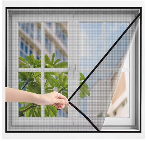 Kellerschacht Schutzgitter Campingwagen 105x150cm Schwarz Fensternetz Insektenschutz Für Fenster Fliegengitter Dachfenster, Mückennetz Fenster