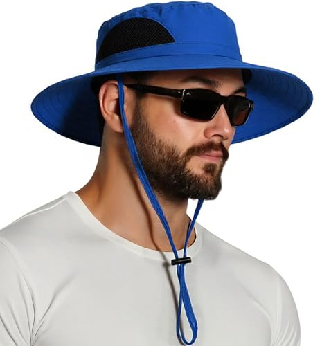 EINSKEY Sonnenhut Herren, UPF 50+ UV-Schutz Faltbar Sommerhut Wanderhut Safari Hut für Damen, Breite Krempe Atmungsaktiv Outdoor Sonnenschutz Hut Anglerhu