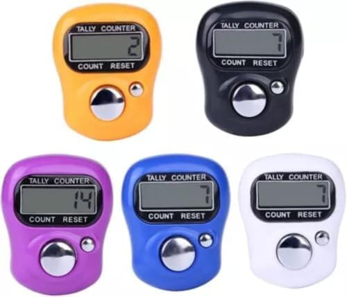 Digital Display Finger Counter, Hand Tally Electronic Tasbeeh Counter For Goods Counting, Hand Tally Counter Clicker, Manual Digital Counter For Tracking, Step Count, Recording, Golf & lap(1 Pcs)