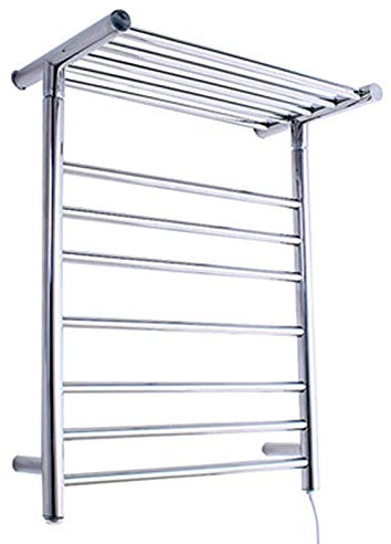 QRXALISA Heated Towel Rack, Towel Warmer Drying Rack 8 Bar Heated Towel Rack Rail 71W Towel Heater Towel Dryer Wall Mount ，Electric Towel Warmer (Color : Plug in)