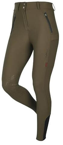 LeMieux Drytex Knee Grip Waterproof Breeches for Women - Equestrian Pants for Horseback Riding - Ladies’ Jodhpur Riding Pants - Alpine - US02 Green