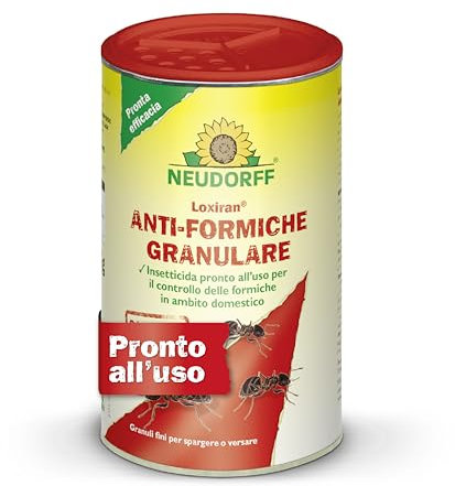 Neudorff Loxiran Anti-Formiche granulare – Controllo rapido di formiche e nidi di formiche intorno alla casa, granuli esca da spruzzare o versare, 250g