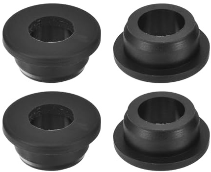 QUARKZMAN 4 Pezzi Occhielli in Gomma 25mm Foro di Perforazione, Passacavi Guarnizione 16mm ID Gommini Passacavo Scrivania Nero Siliconica per Tappo Organizzare Filo Cablaggio Casa Auto