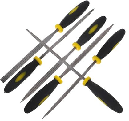 Holibanna Juego de 6 Limas de Escofina para Madera Pequeñas 140x3 Mm Mango Antideslizante y Dientes Gruesos para Tallar Madera y Uso Manual Profesional