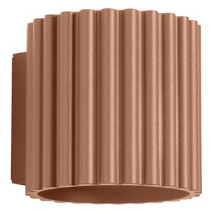 SOLLUX lighting Aplique de pared interior - Aplique de aluminio - 1 luz - Bombilla LED - Mocha Aura