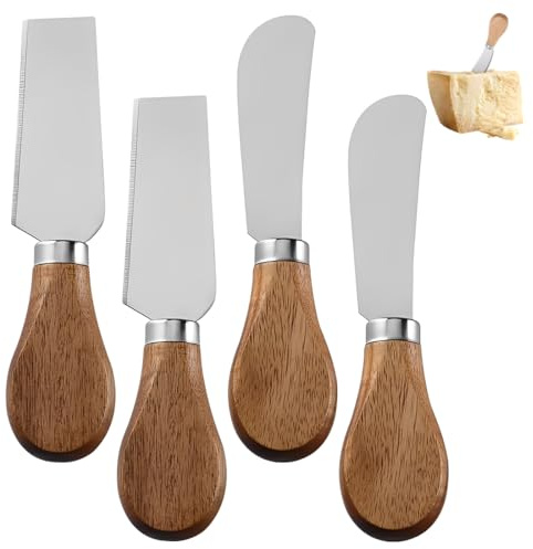 COYUN 4 Pezzi Spalmatore per Burro,Spatole Spalma Burro e Formaggi in Crema,Parte Funzionale in Acciaio Inoxcoltello Burro,Coltello per Spalmare,Coltello da Burro