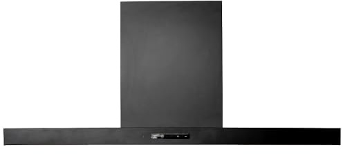 VLANO Block Dunstabzugshaube LEVEL Black, Edelstahl, Mattschwarz, Sensorsteuerung, 4 Leistungsstufen LED-Beleuchtung, 60 cm, 70cm, 90 cm, flache Wandhaube, Fernbedienung, Nachlaufautomatik (90 cm)