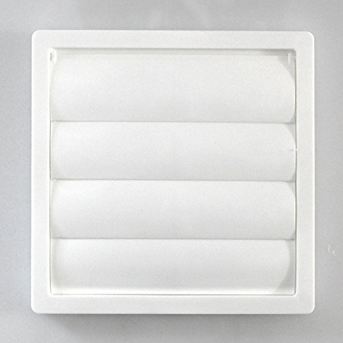 calimaero® VK Grille Ventilation Carrée 125 mm avec Clapet | Grille de Ventilation Carré en Plastique avec Clapet Anti-Retour pour Sortie Extracteur Ventilateur