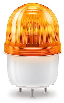 TOPENS JD24VY 24V Warning Light Emergency Flashing Safety Strobe Beacon Amber/Yellow Alarm Lamp Siren Blinker Halogen Tungsten Lamp for Gate Openers, Emergency and Construction Vehicles