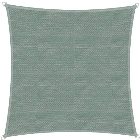 Windhager Sonnensegel Capri Quadrat 5 x 5 m (gleichschenkelig), Sonnenschutz für Garten & Terrasse, UV- und witterungsbeständig, Olive