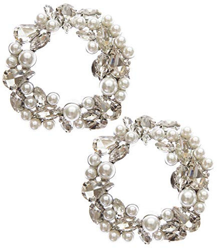 LOVE SHOES Schuhclips Schnalle 2 Stück Perle Kristall I Abnehmbare Brosche Schuhschmuck elegant I Shoe Charms Smartclip