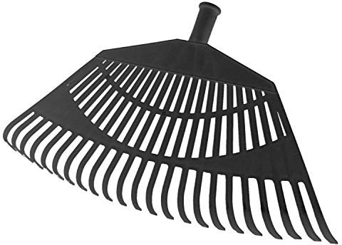 Rastrello da giardino in plastica trapezoidale colore nero 32 denti