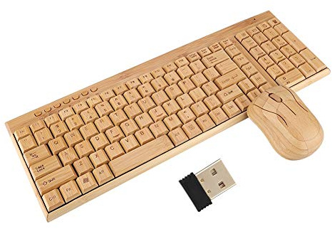 Holz Bambus Komfortable Ultra-Dünne Coole Drahtlose Tastatur Maus Combo, Drahtlose Maus, Laptop, PC Für/Android