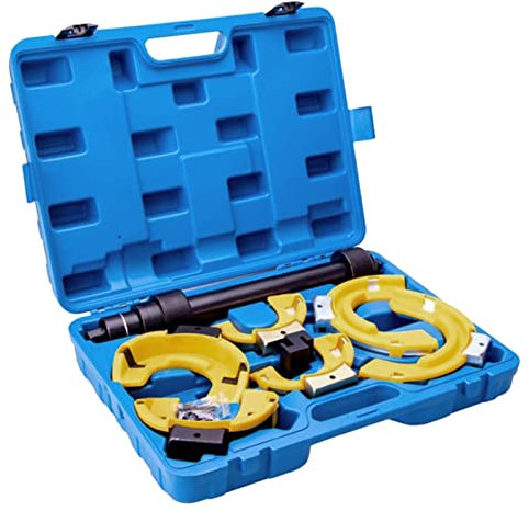 Froadp Jeu de compresseurs à ressorts, compresseurs de ressort universels avec mallette portable, amortisseurs de suspension pour systèmes de jambe de force McPherson, kit d'abaissement de tension