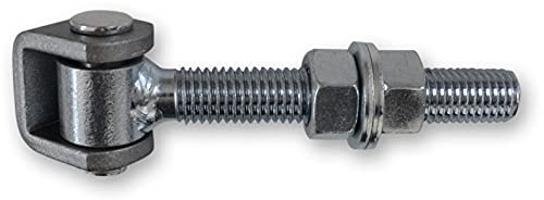 WDB - Torangel Regulierbar Verzinkt - Scharniere Gartentor - Scharniere Schwerlast - Toranlage - Torscharniere Hängescharniere - Einstellbares Torscharnier M16 130 mm