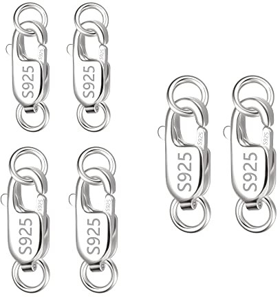 Sterling Silver 925 Rectangle Lobster Claws Clasps Jewelry Making DIY