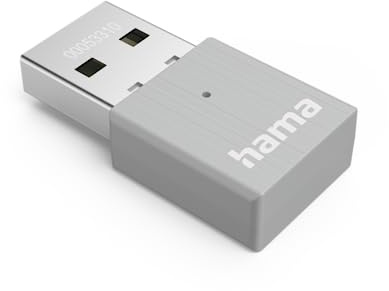 Hama AC600 WiFi Nano USB Stick (USB WiFi 600Mbps, 2,4 GHz / 5 GHz, Nano Dongle WiFi für PC/Desktop/Laptop) Grau