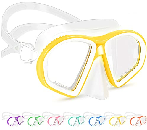 Supertrip Kids Swimming Goggles with Nose Cover, Tempered Glass Swim Goggles for Kids 6-14