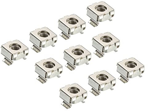 PATIKIL M4 Gabbia Dadi Carbonio Acciaio Nichel Placcato per Server Cremagliera Armadi, Argento Tono 30pz