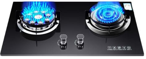 Propankocher, Tragbarer Propankocher Mit 2 Brennern, Gaskochfeld Aus Gehärtetem Glas, Maximal 15354 BTU For Imbisswagen Und Familienrestaurants (schwarz) (Color : NG, Size : Style 5)