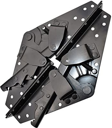 Klappbett-Hebe-Scharnier, 3-Positionen-Winkelmechanismus, Lazy Sofa-Unterstützung, selbstsicherndes Scharnier, Möbel-Hardware-Zubehör. (Color : BLACK)