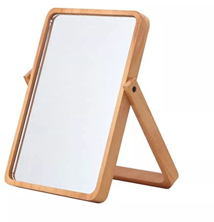 MAGICLULU Tischspiegel 1Stk schminkspiegel Schreibtisch Holztisch Einwegspiegel rotieren Bambus Vanity Mirror