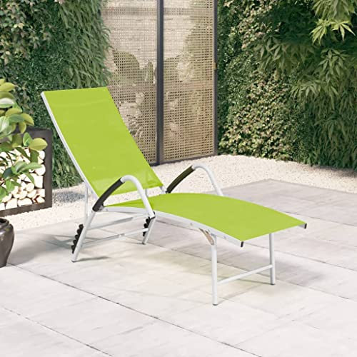 FAZENHUA 193 cm große Chaiselongue-Stühle für den Außenbereich, Terrassenliegen mit Verstellbarer Position und Textilene-Design, Allwetter-Liegestuhl für Terrasse, Garten, Strand, Poolbereich, Balkon