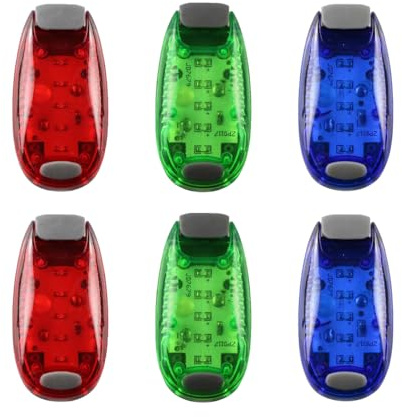 DONGKER LED Navigationslicht, 6 Stuck Boot Navigationslichter mit Clip, 3 Blinkmodi, Lichter für Bootsbug, Kajakheck, Mast, Paddel, Ponton, Yacht, Motorboot