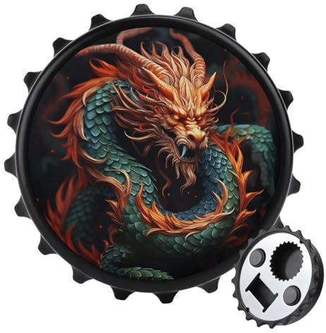 Décapsuleur magnétique pour réfrigérateur, décapsuleur magnétique en forme de dragon chinois, aimants puissants pour réfrigérateur - Décapsuleur pour homme et femme