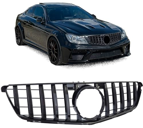 Sport Kühlergrill Schwarz Glanz für Mercedes C Klasse W204 S204 C204