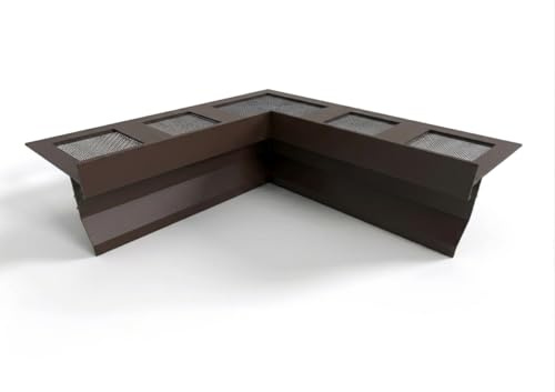 MINUTA PROFILI Angolare Interno per Profilo gocciolatoio Alluminio TOP Per Balconi e Terrazze (Testa di moro RAL 8019)
