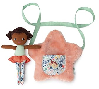 LILLIPUTIENS - Borsa per Bambini + Bambola Inclusa - La mia Prima Borsa a Tracolla - A Forma di Stella - Sviluppa l'immaginazione - Dimensioni 22x26 cm - da 12 Mesi