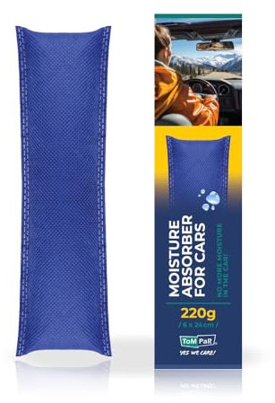 ToM PaR Deumidificatore per Auto 220g | 1er confezione | Assorbitore di Umidità | Cuscino Anticondensa contro Umidità e Muffa | Ideale per Auto, Caravan e Garage
