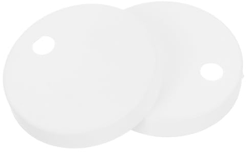 Artibetter Toilet Screw Cover Caps White Plastic Bolt Covers 2 Pack 2.2 Inch Decorative Hinge Fixings for Toilet Seat Installation