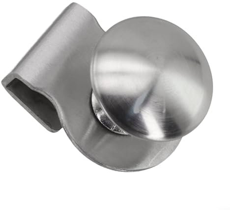 Poignée à clip en acier inoxydable facilement réglable pour un ajustement sûr sur vos portes en verre de 5 à 8 mm d'épaisseur (argenté)