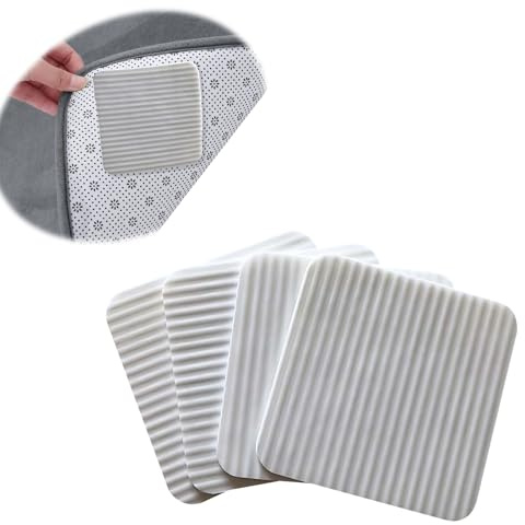 Anti Slip Rug Grips, 4Pack Rug Grippers for Wooden & Laminate Floors, Vacuum Tech Mat Grips For Rugs & Carpet, Non Slip Rug Underlay For Hard Floors, Washable & Reusable Carpet Holder Grip Pad