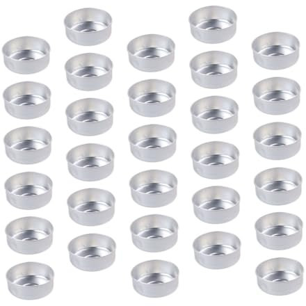 GARIOUANS 300pcs Aluminum Tea Light Container DIY Candle Making Case Empty Silver for Wedding Party Home Decoration
