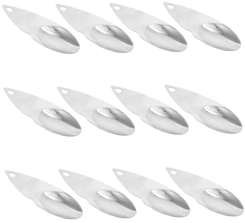 Zerodeko 12 Piezas Cuchillo De Kiwi Cuchara Dentada De Acero Inoxidable Cortador De Kiwi para Cortar y Pelar Frutas para Uso Cocina