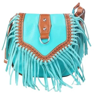ZRHWSPD Borsa A Tracolla Con Frange In Pelle Borsa a tracolla con nappe, portafoglio in pelle PU vintage, borsa a da donna