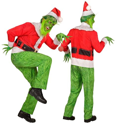 W WIDMANN MILANO Party Fashion - Set costume mostro natalizio per adulti, outfit completo per carnevale, Natale