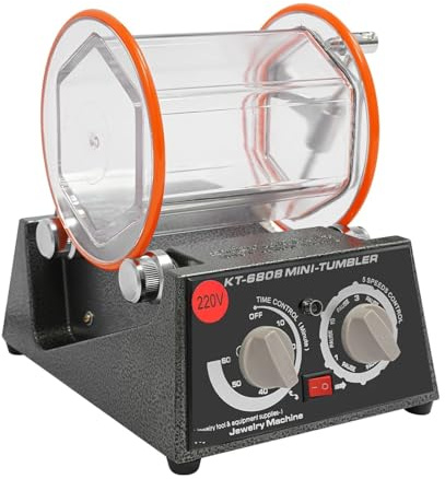 Polisseuse électrique 60 W, machine à polir les bijoux or et argent à 5 vitesses, avec minuterie et interrupteur avant/arrière. Performances puissantes